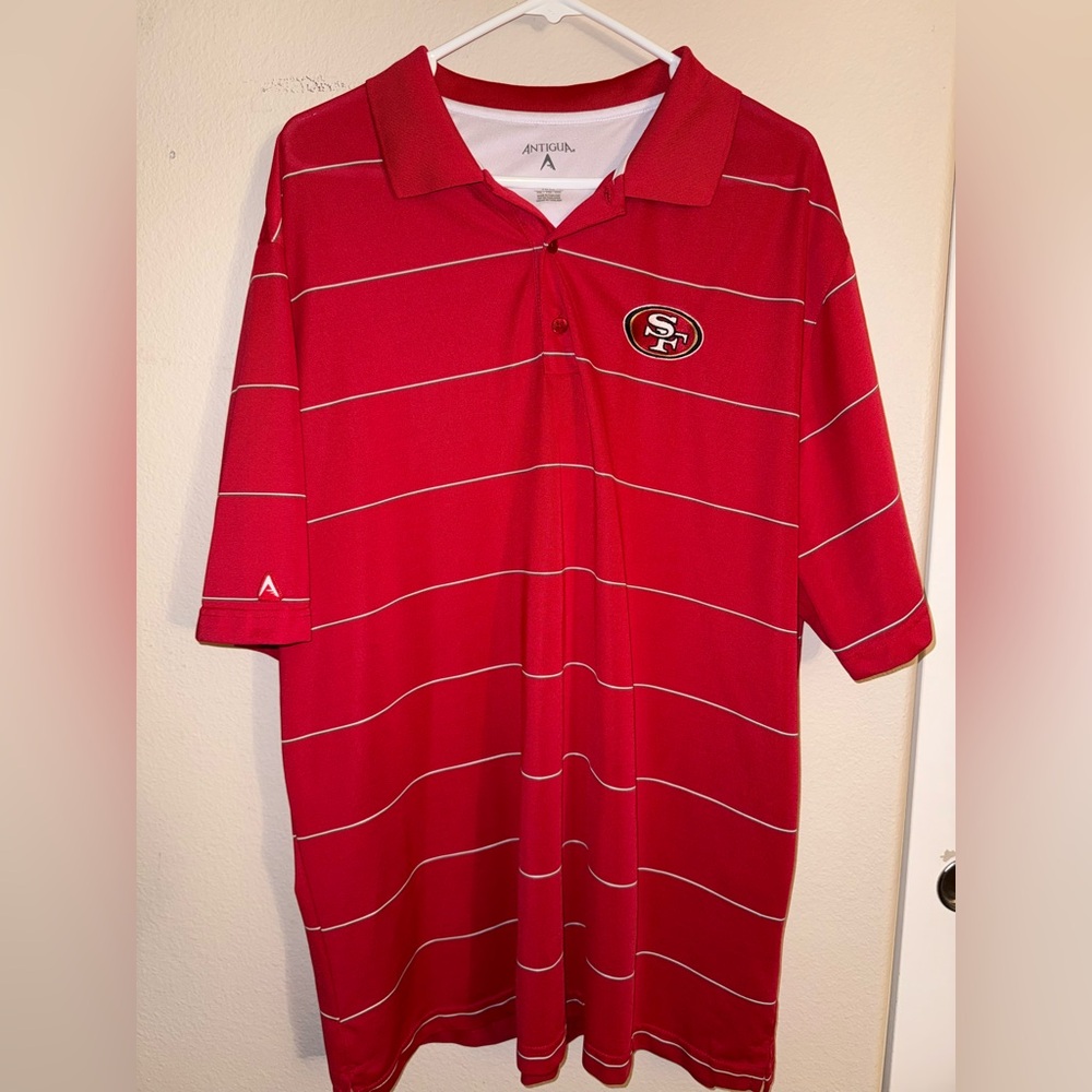 Antigua San‎ Francisco 49ers Red Polo Golf Shirt size XXL